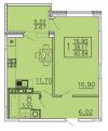 1-к квартира 41 м² на 5 этаже 7-этажного кирпичного дома