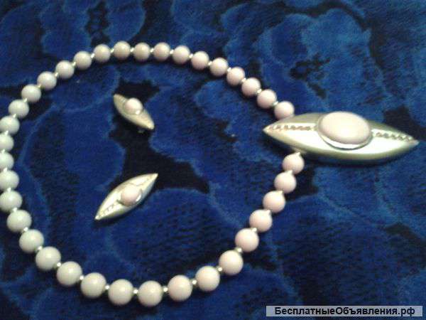 Комплект украшений /серьги+подвеска/, московский завод, бижутерия