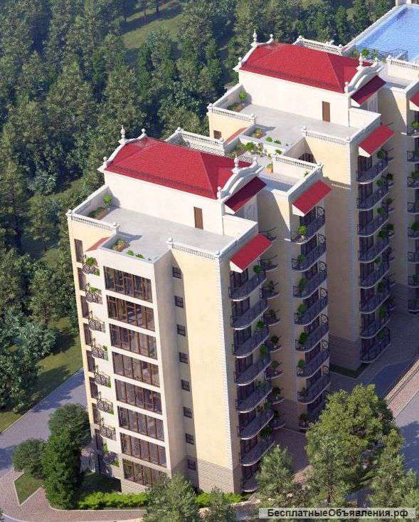 Алупка,продается квартира в строящемся жилом комплексе на берегу моря