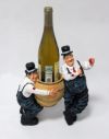 Подставка для бутылки, 2 пьяницы и 1 бутылка