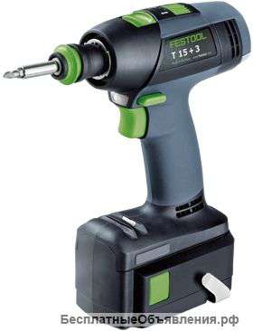 Аккумуляторная дрель-шуруповерт Festool T 15+3 Li 5,2-Plus