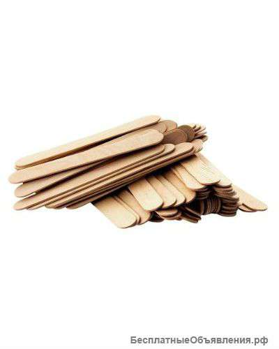Шпатель для нанесения воска (дерево), 100 шт