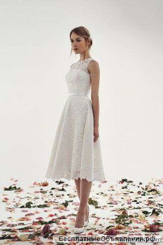 Короткое свадебное платье XS