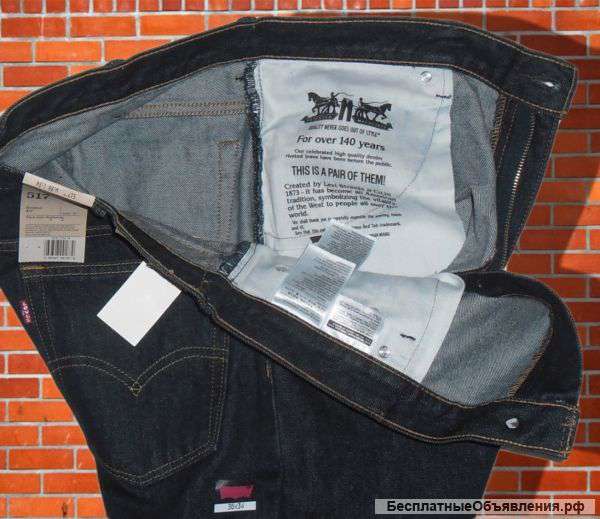 Отличные джинсы Levis 517 Boot Cut, W36L34