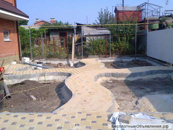 Укладка тротуарной плитки, Облицовка