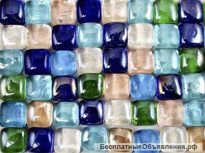 Стеклянный грунт для аквариума Марблс фигурный Куб