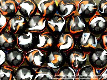 Стеклянный грунт для аквариума - Марблс 25мм Оникс