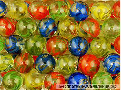 Разноцветный стеклянный грунт для аквариума - Марблс 25мм Палитра