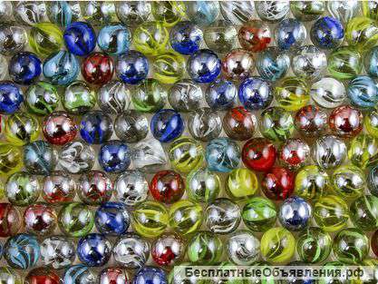 Разноцветный стеклянный грунт для аквариума - Марблс 16мм Капля