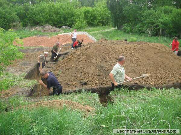 Копка траншей, колодцев.Демонтаж, разнорабочие