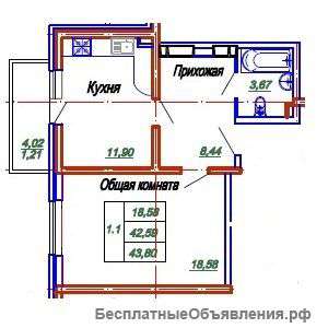 1комн. кв. в центре ФМР (Не риэлтор)