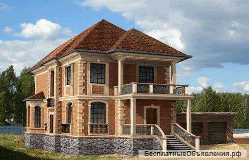 Строим коттеджи, дома любым материалом. Под ключ