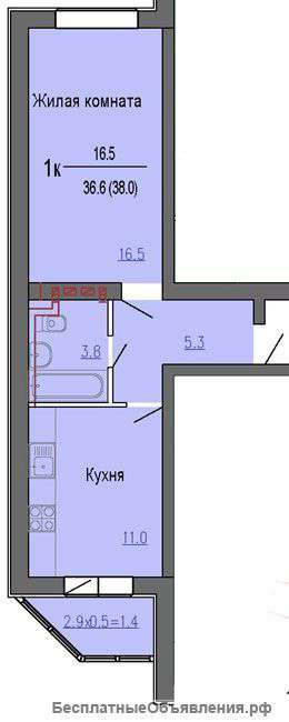 Собственник. ДДУ . 1к.кв. 38 кв.м.