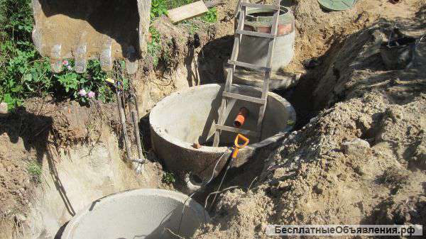 Септик из бетонных колец под ключ