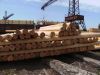 Доставка оцилиндрованного бревна из сибирского леса