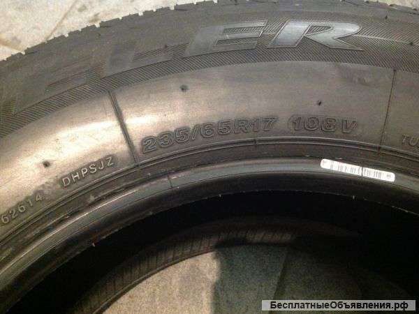 Комплект летней резины Bridgestone 235/65/R17 108V