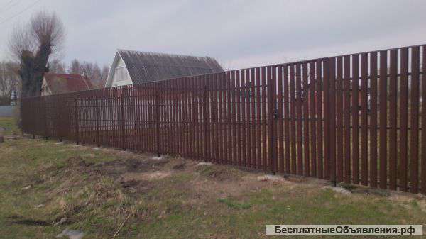Установка заборов любых видов