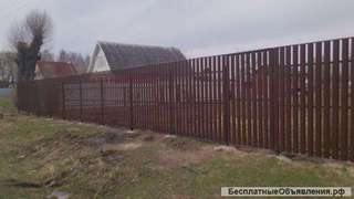 Установка заборов любых видов
