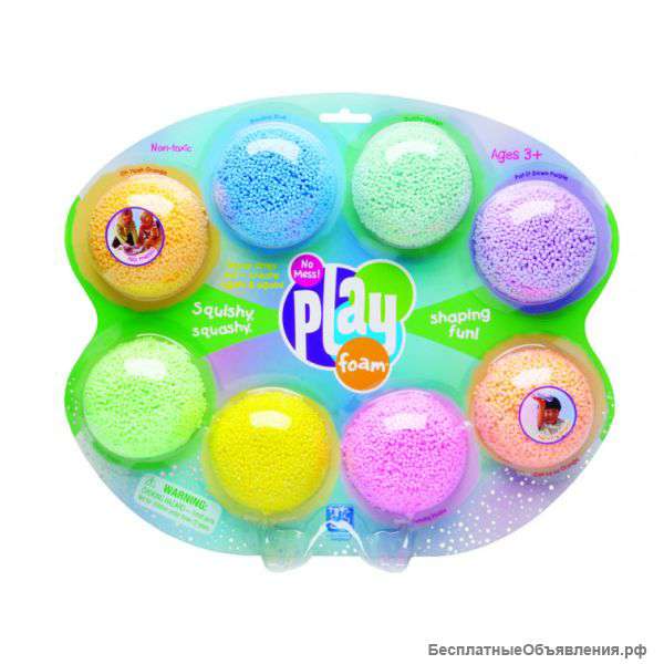 Масса для лепки Playfoam Classic, набор 8 шт, EI-1906