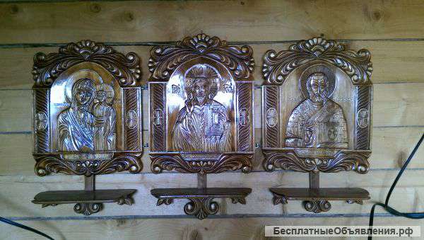 Икона ручной работы из дерева