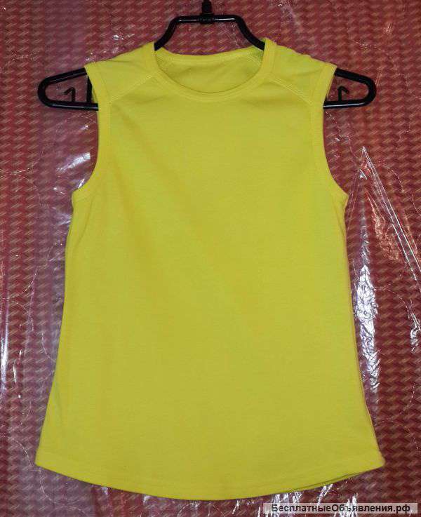 Майка лимонная без рукавов