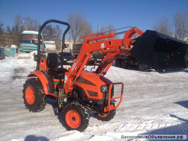 Трактор kioti CK22 с фронт. погрузчиком+ кабина