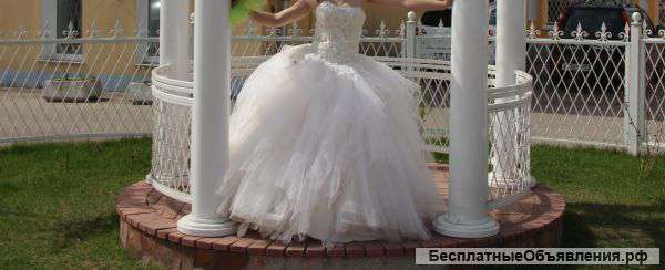 Свадебное платье белое пышное