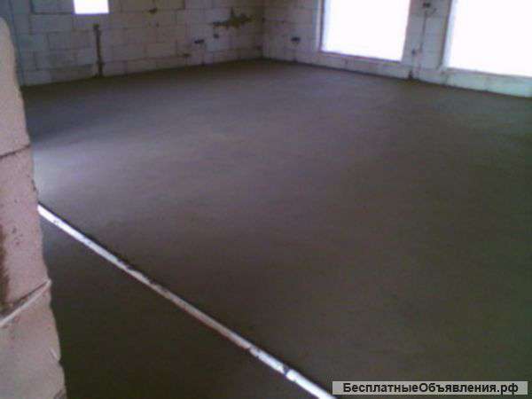 Стяжка пола по маякам