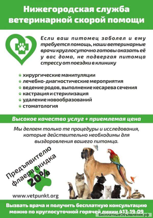 Нижегородская служба ветеринарной скорой помощи