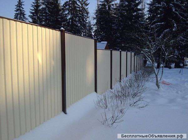 Строительство заборов в Щёкино