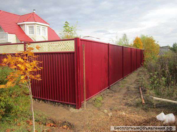 Строительство заборов в Щёкино