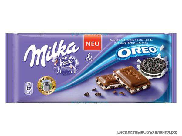 Шоколад Milka Oreo, Daim, M&M's