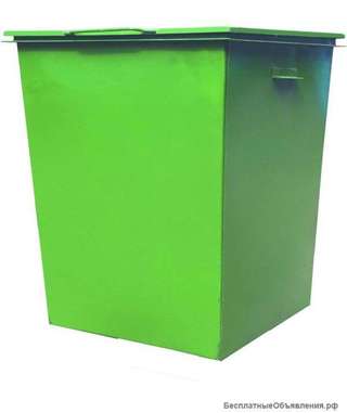 Металлический контейнер для мусора 0.75 куб. м