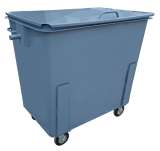 Металлический контейнер для мусора 0.8 куб. м на колесах с крышкой