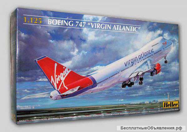 Сборная модель самолета Boeing 747-200 масштаб 1/125