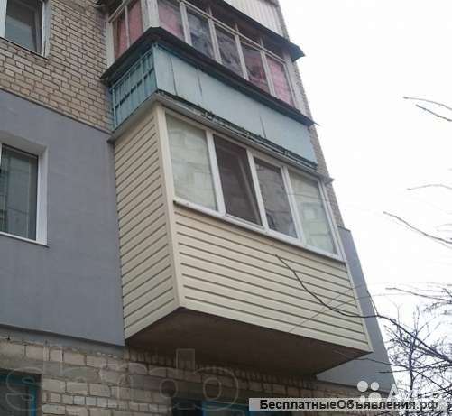 Внешняя отделка стен балкона 3м