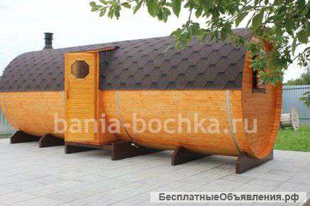 Баня-бочка продажа и монтаж