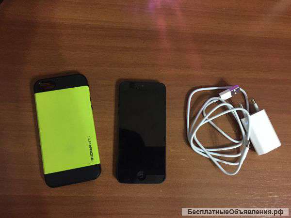 Iphone 5 16 gb + родной чехол + родная зарядка