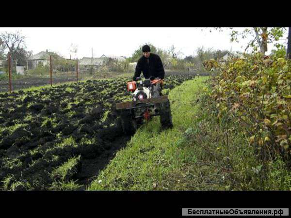 Вспашка мотоблоком