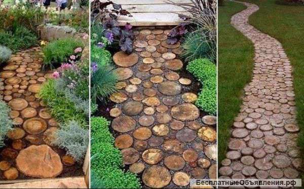 Деревянные садовые дорожки