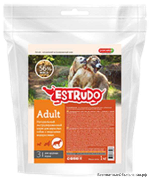 Сухой корм для собак porcelan Эструдо 1 кг