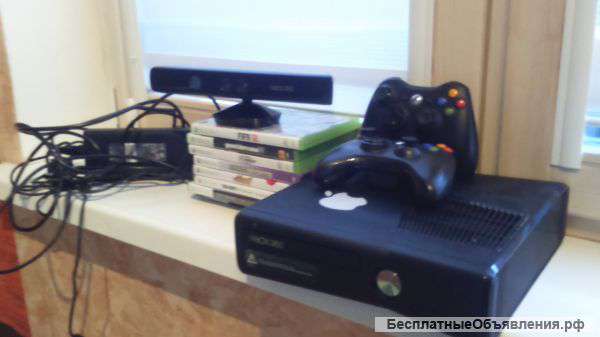 Xbox 360+kinect+8 игр