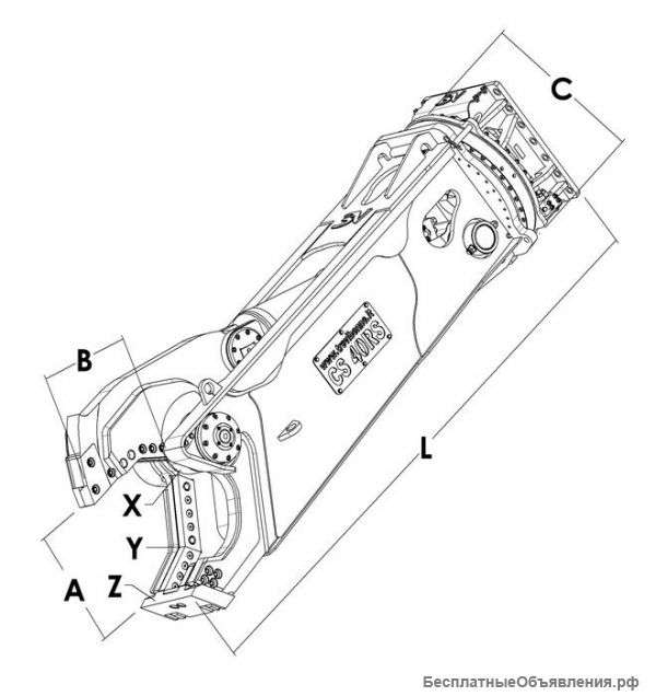 Гидравлические ножницы Trevibenne на экскаваторы 18-23 т