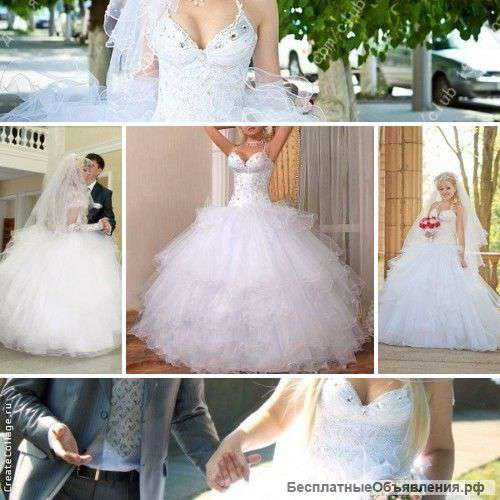 Новое свадебное платье + чехол и кринолин на 4 кольца