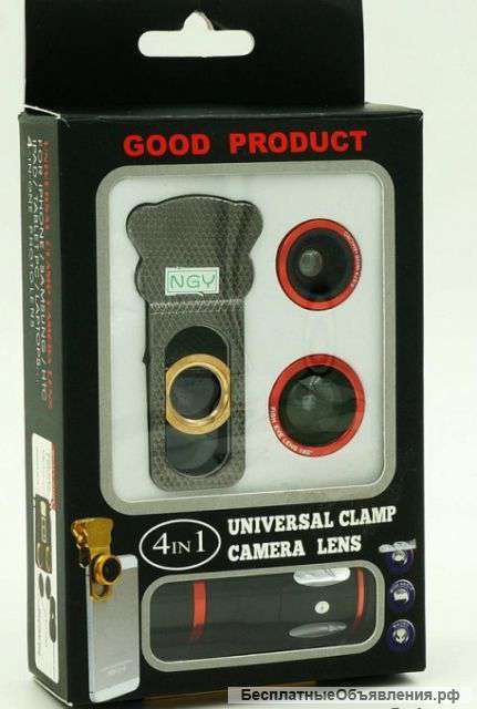 Универсальный объектив Universal Clip Lens 4 в 1