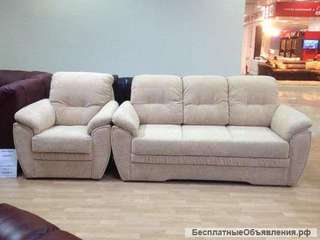 Диван и кресло в ткани эврика