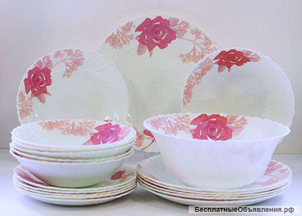 Элегантный сервиз для дома "Ля Руж" (19 или 38 пр)