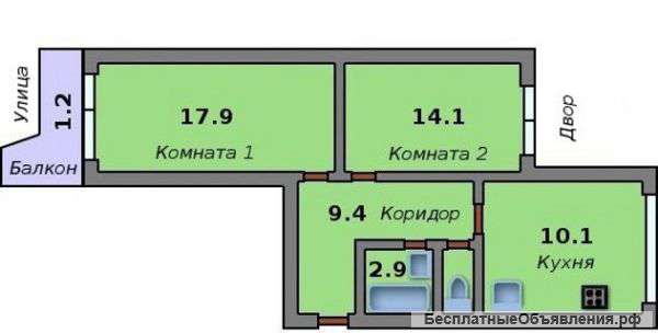 2-х комнатную квартиру