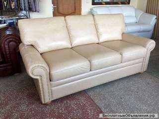 Кожаная мебель диван Латте
