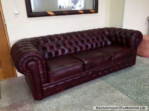 Новый кожаный диван Честер